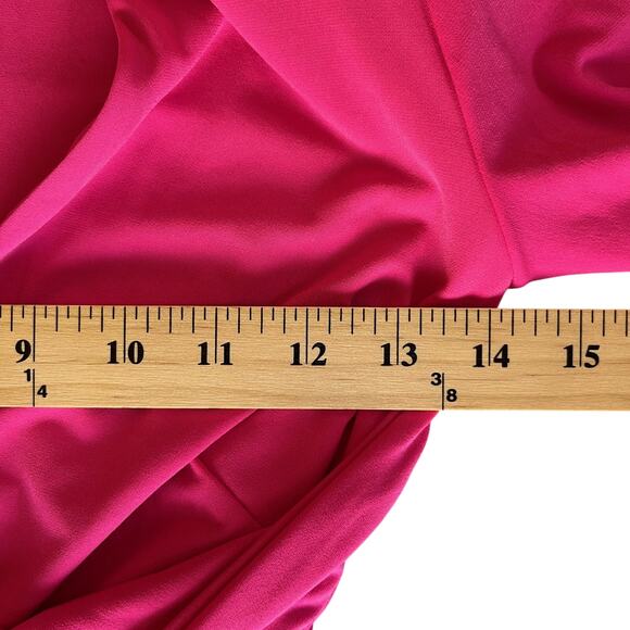 Nookie Dress Womens Small Neon Pink Envy Mini Long Sleeve Ruched Party Australia - Picture 8 of 10